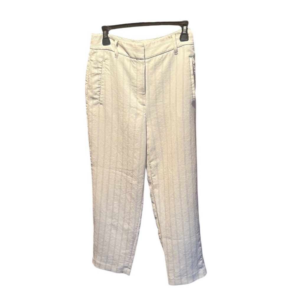 Wilfred Women's Striped Pants Ivory Blue Size 6